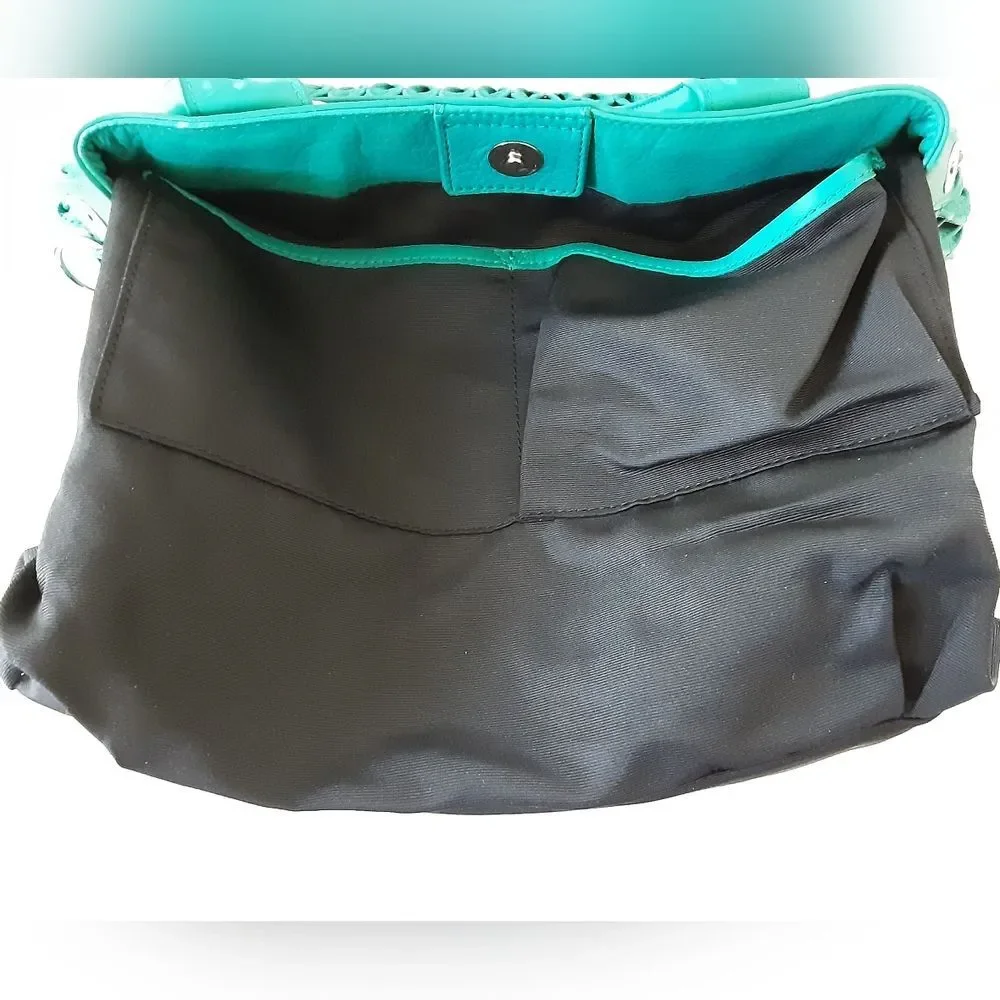 J HAWKENS LTD Teal 100% Leather Quilted Crossbody | Handbag NWOT